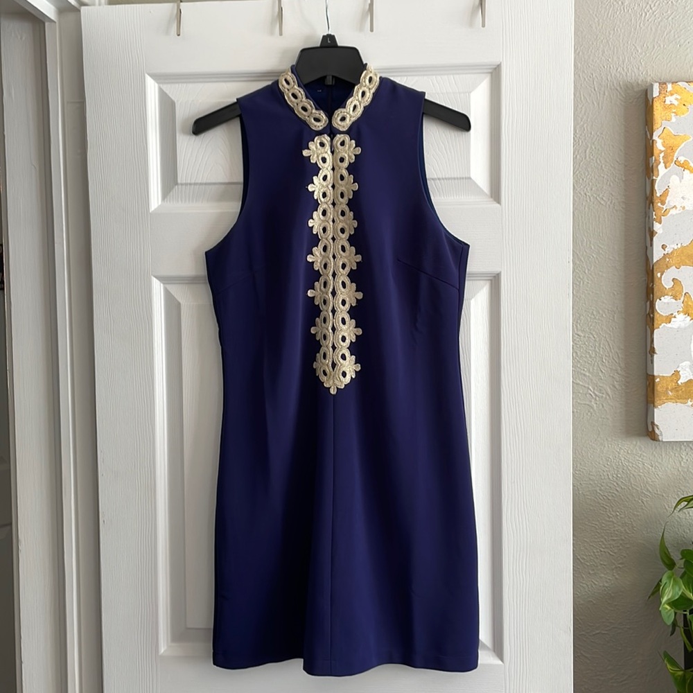Axyeh Navy Blue sleeveless dress Size M